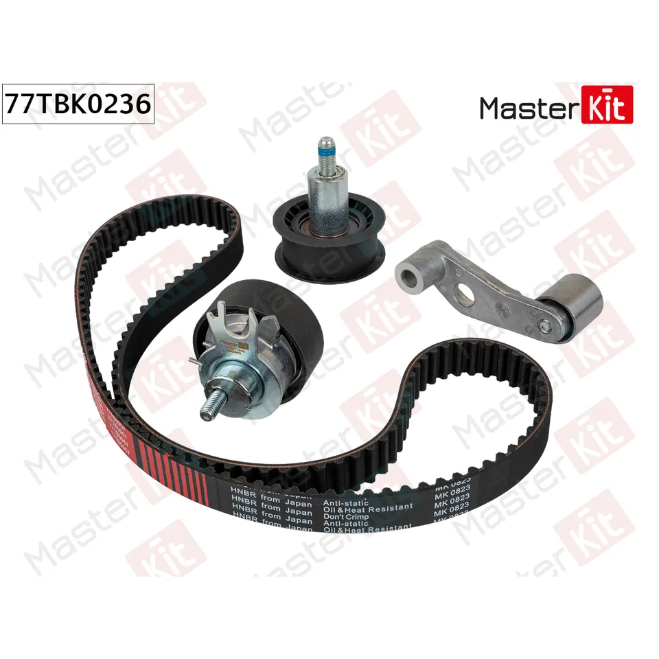 Комплект ремня ГРМ VW POLO (6R1, 6C1) 2009 - MASTERKIT 77TBK0236