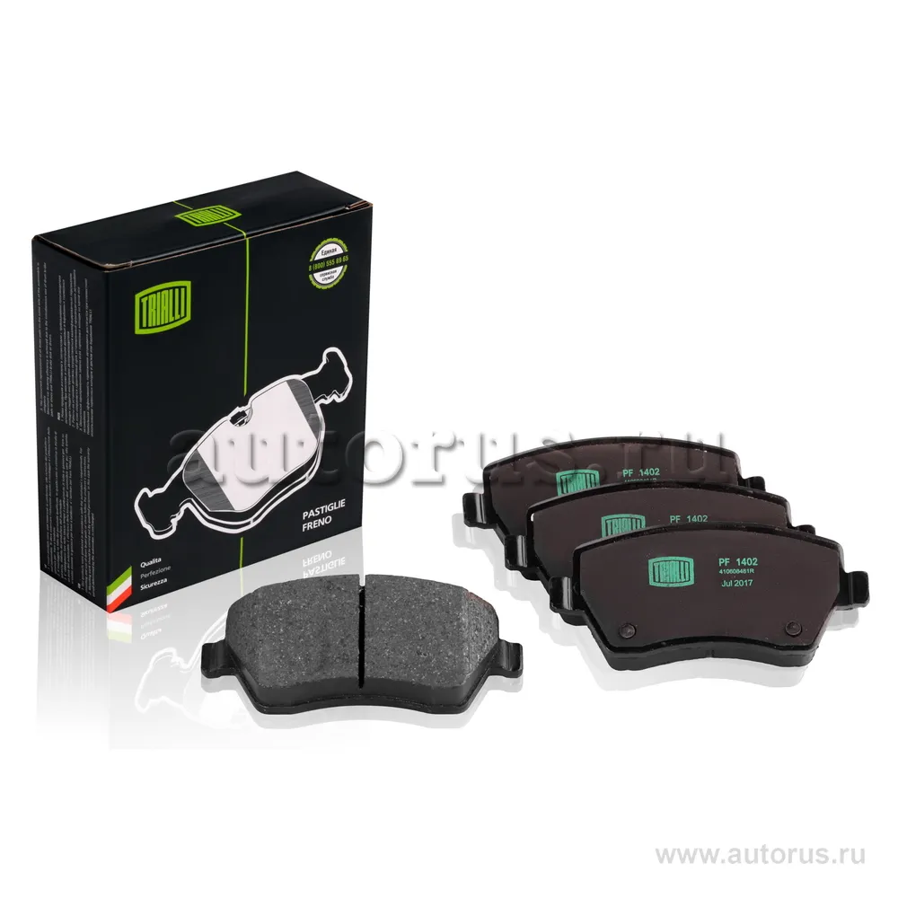 Колодки торм. для а/м Лада Largus (12-) 16V/Vesta (15-) диск. перед. TRIALLI PF 1402