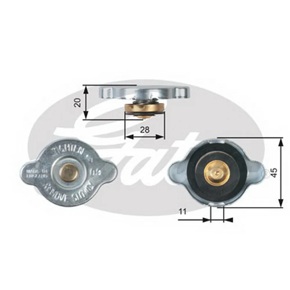 Кpышка UNIVERSAL /P=0.9Bar GATES RC124