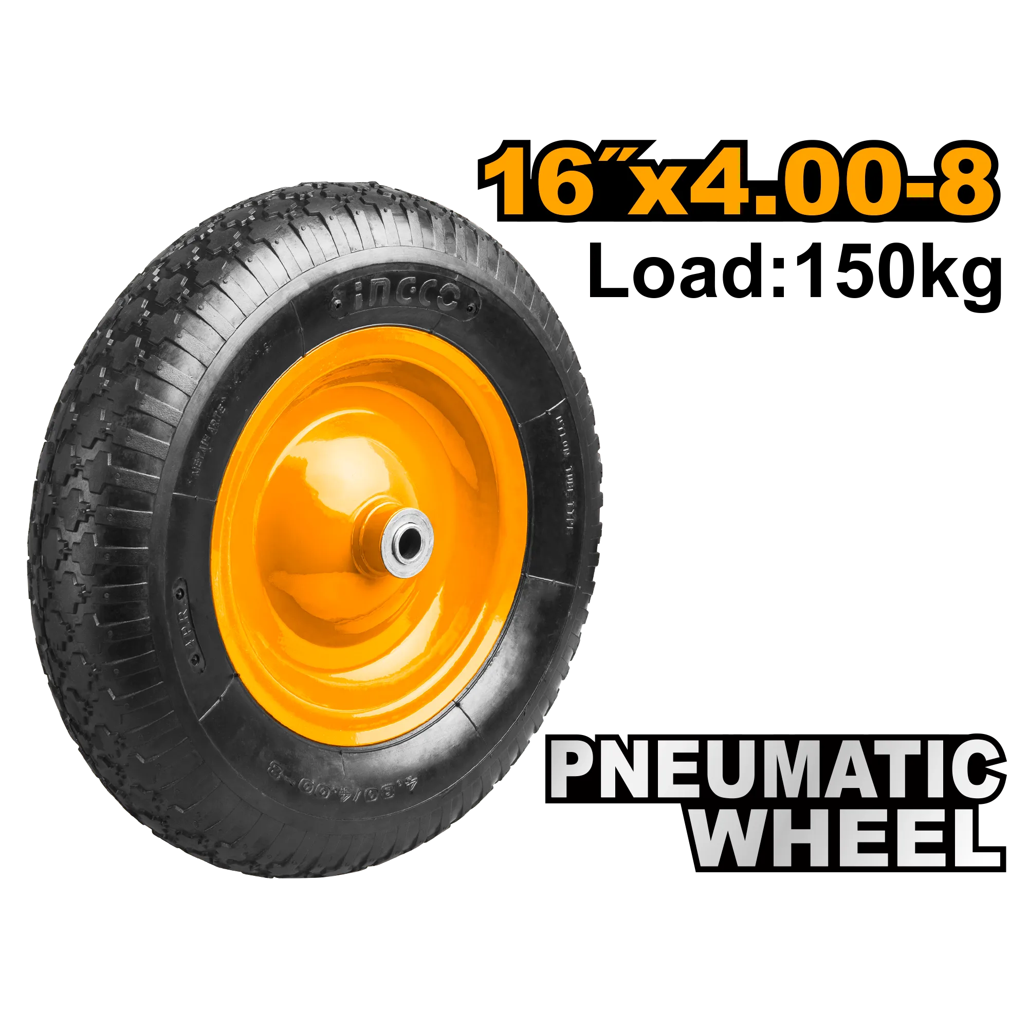 Колесо для тачки пневматическое INDUSTRIAL INGCO HHWB64018G-W
