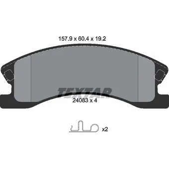 Колодки тормозные передние JEEP TEXTAR 2408301