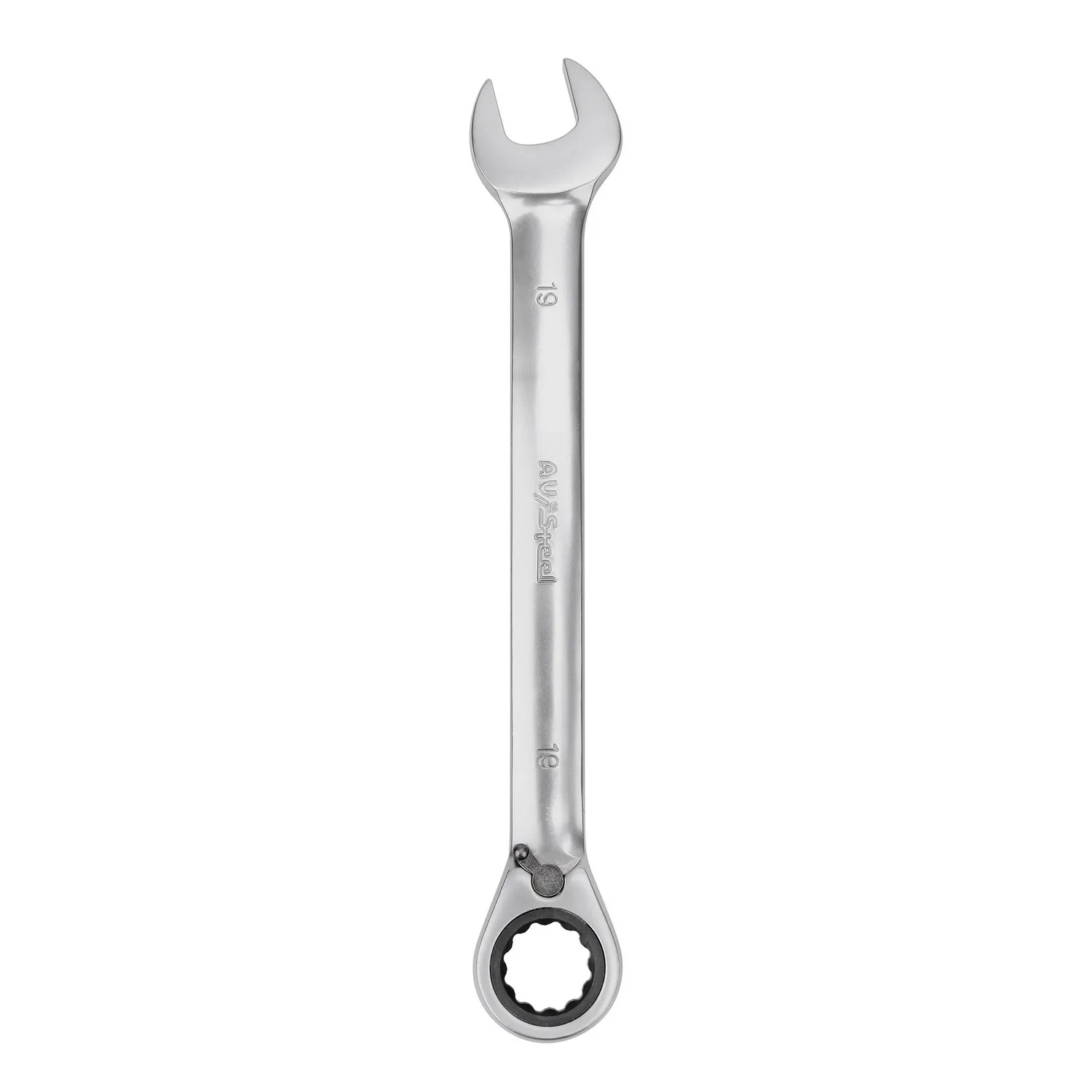 Ключ комбинированный, трещоточный, с реверсом, 19 мм AVSTEEL AV-315119