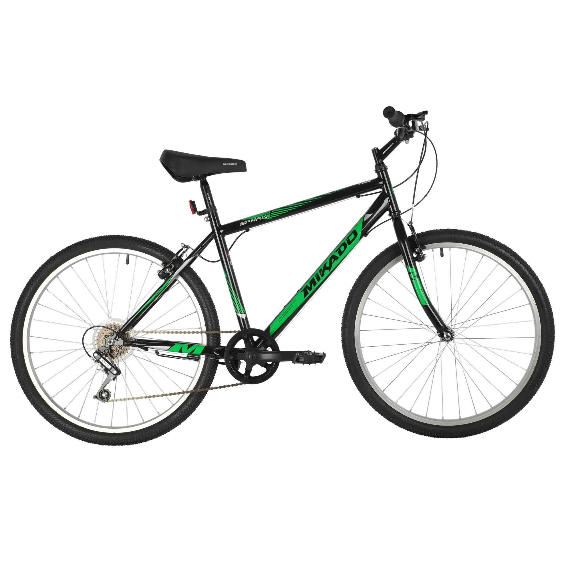 Велосипед 26 подростковый Mikado SPARK 1.0 (2021) количество скоростей 18 рама сталь 18 зеленый