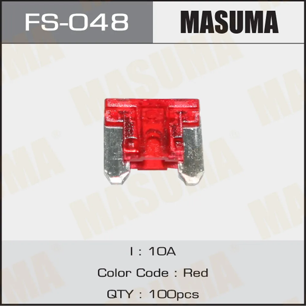 Флажковый автомобильный предохранитель Mini 10 А Красный 1 шт. MASUMA FS-048
