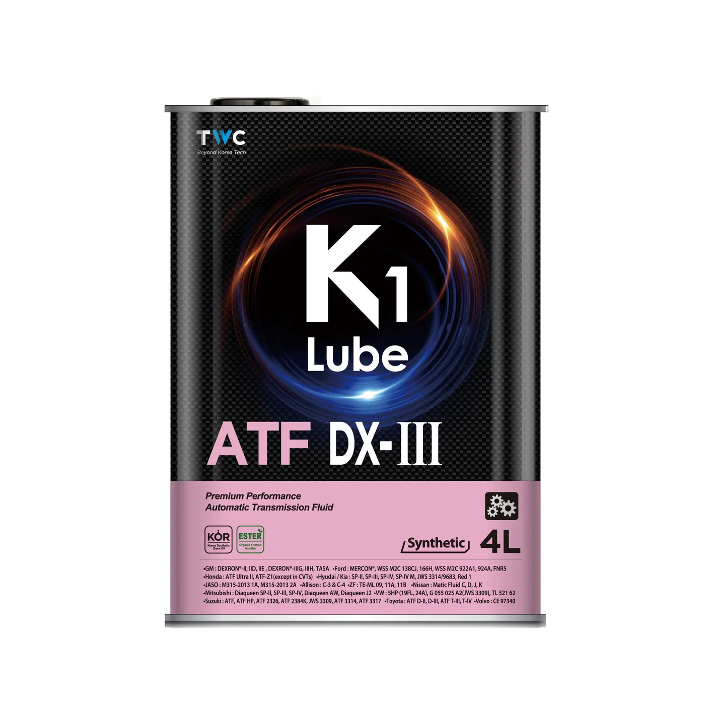 Масло трансмиссионное K1 Lube ATF DX-III 4L K1 LUBE K905244TW1