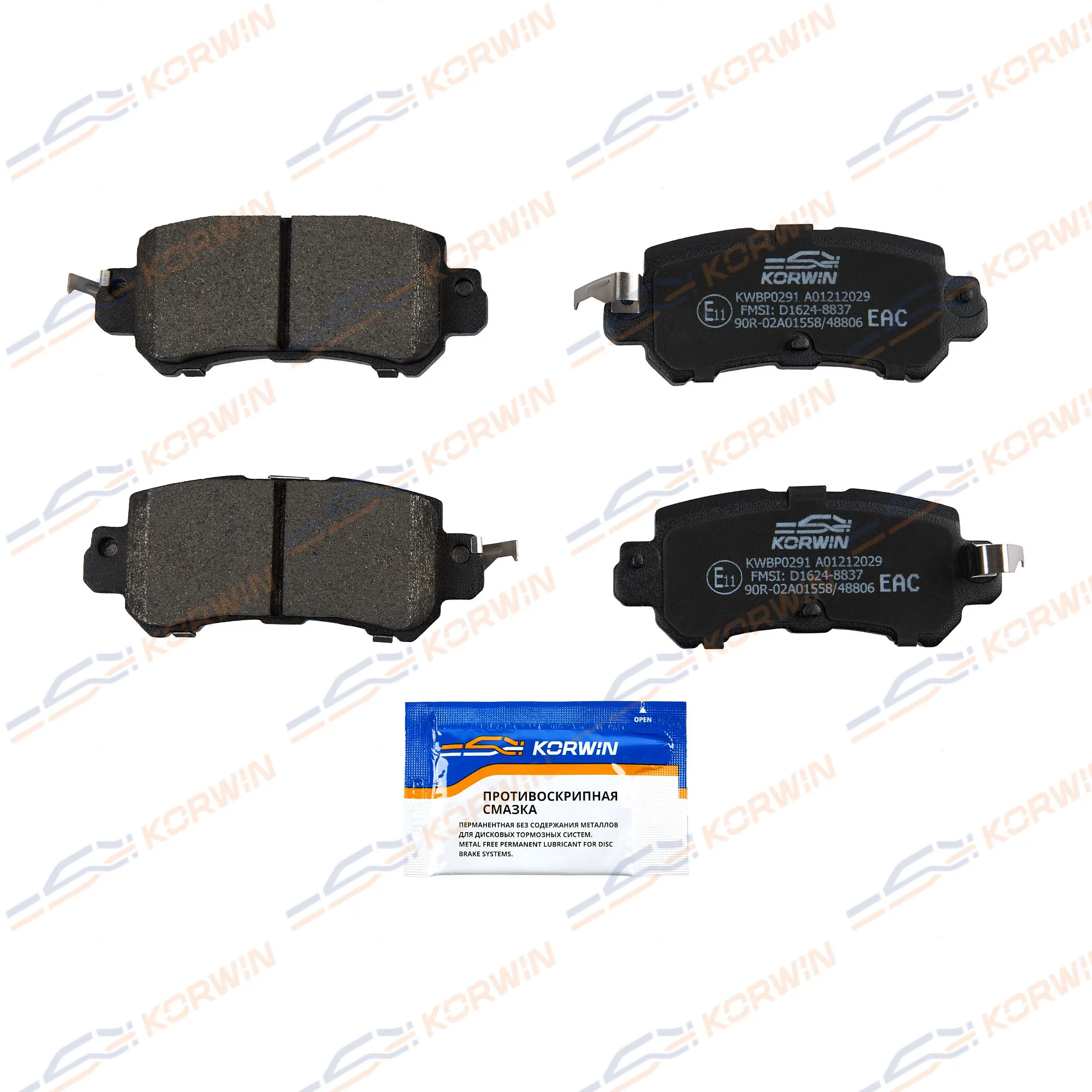 Колодки тормозные зад. Mazda CX-5 (KE) 11-/CX-3 (DK) 15- KORWIN KWBP0291