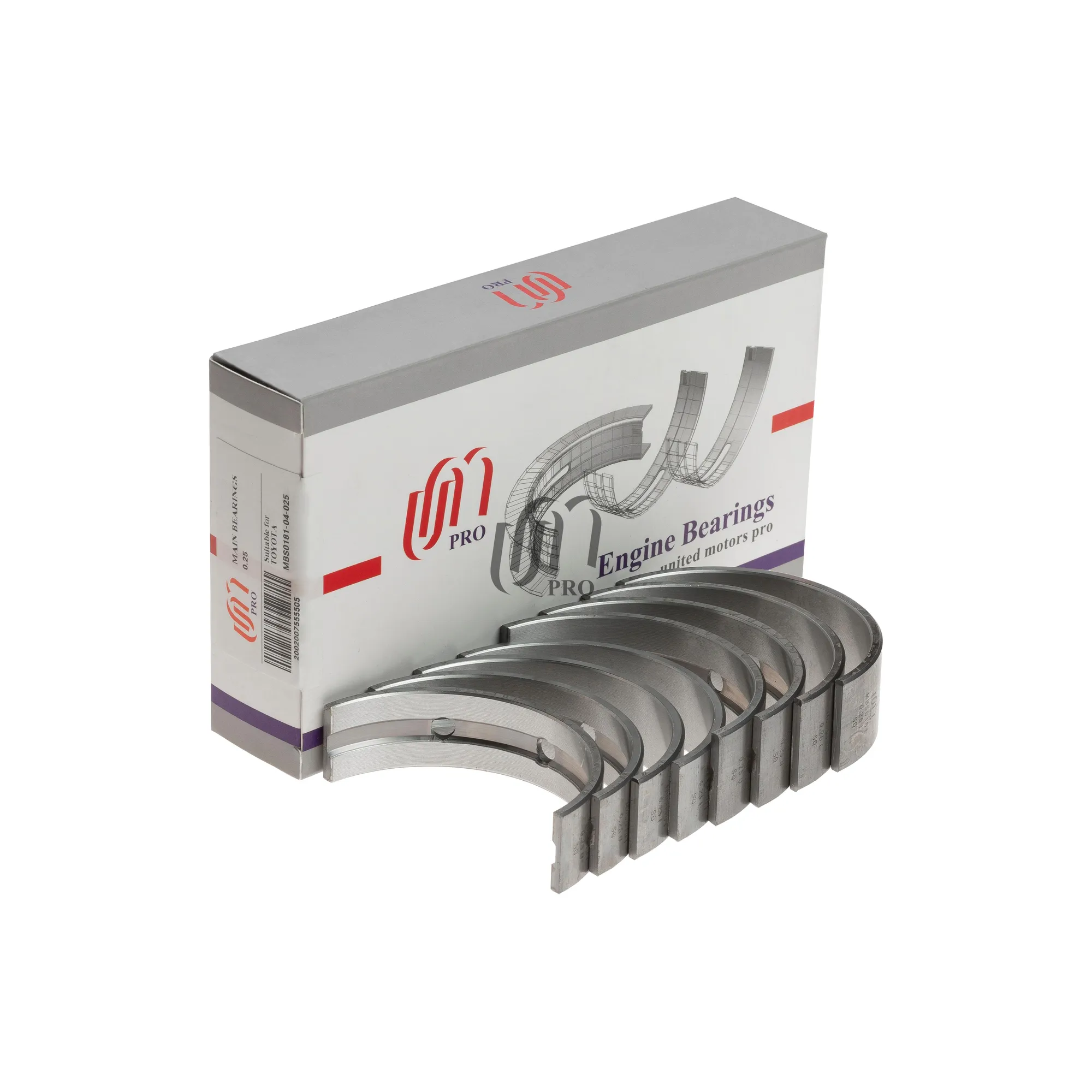 Вкладыши коренные 0.50 TOYOTA 2GR-FSE (11701-31070 11071-31040) UM UNITED MOTORS UMPRO MBS018104025