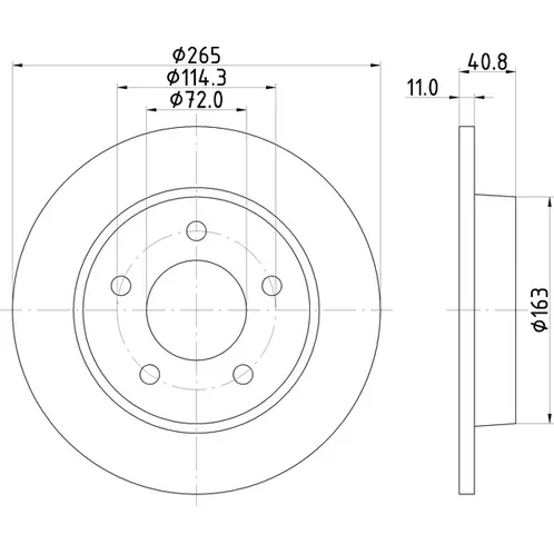 Диск тормозной NISSHINBO ND5008K