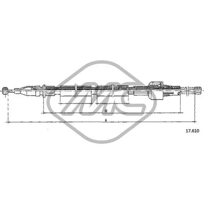 Трос ручника JEEP CHEROKEE DX/SX-RH/LH Metalcaucho 83920