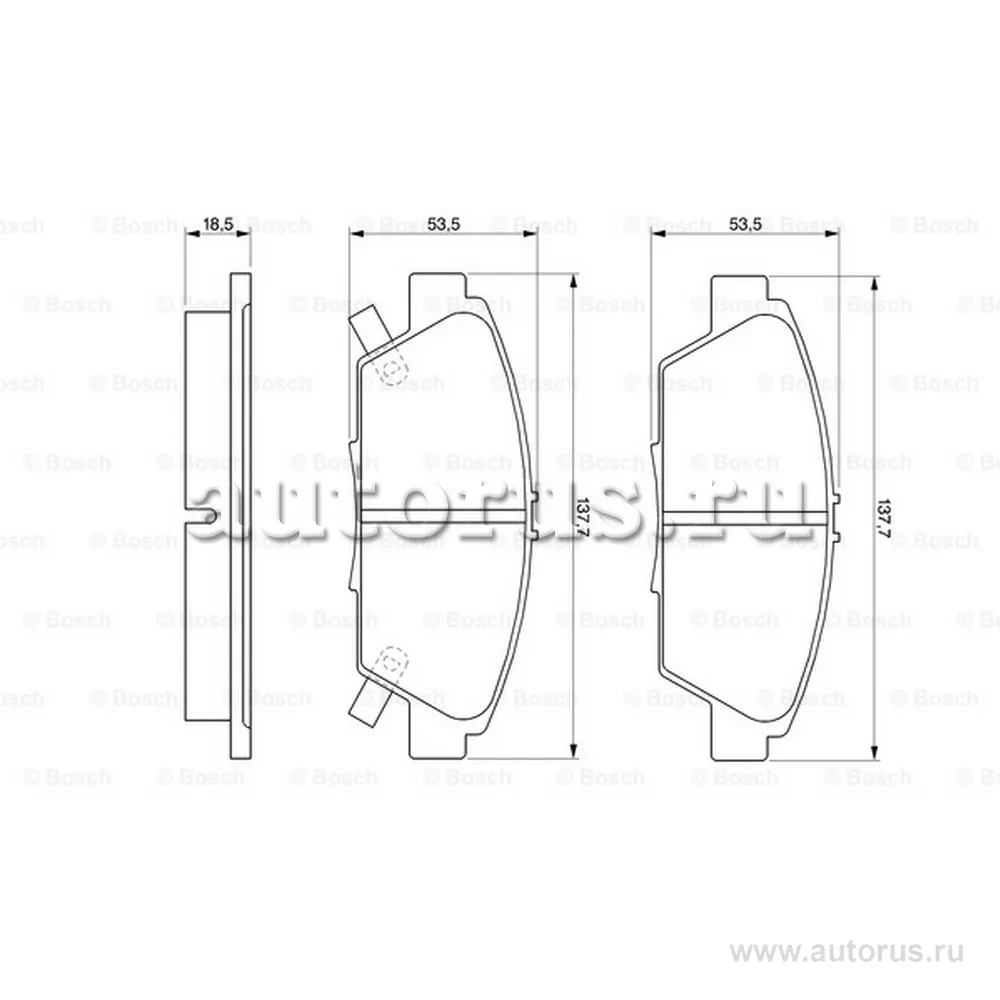 Колодки тормозные дисковые BOSCH BOSCH 0986424289