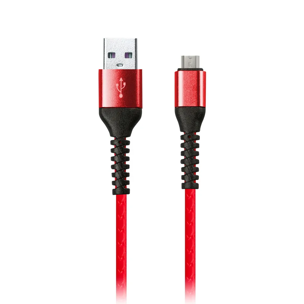 Дата-кабель USB - MICRO USB, спиральный, длина 1,0 м, красный SMARTBUY IK-12SP RED