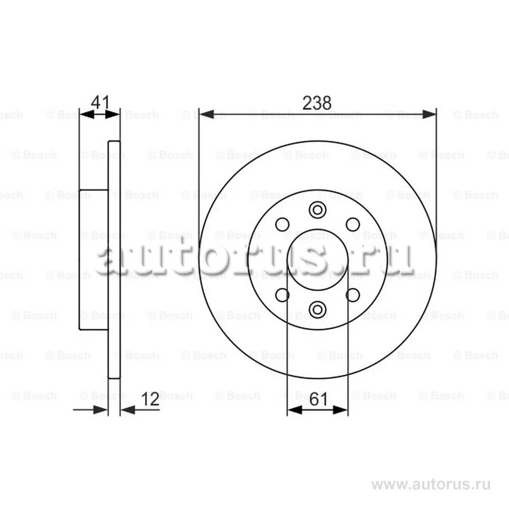 Диск тормозной BOSCH 0986479831