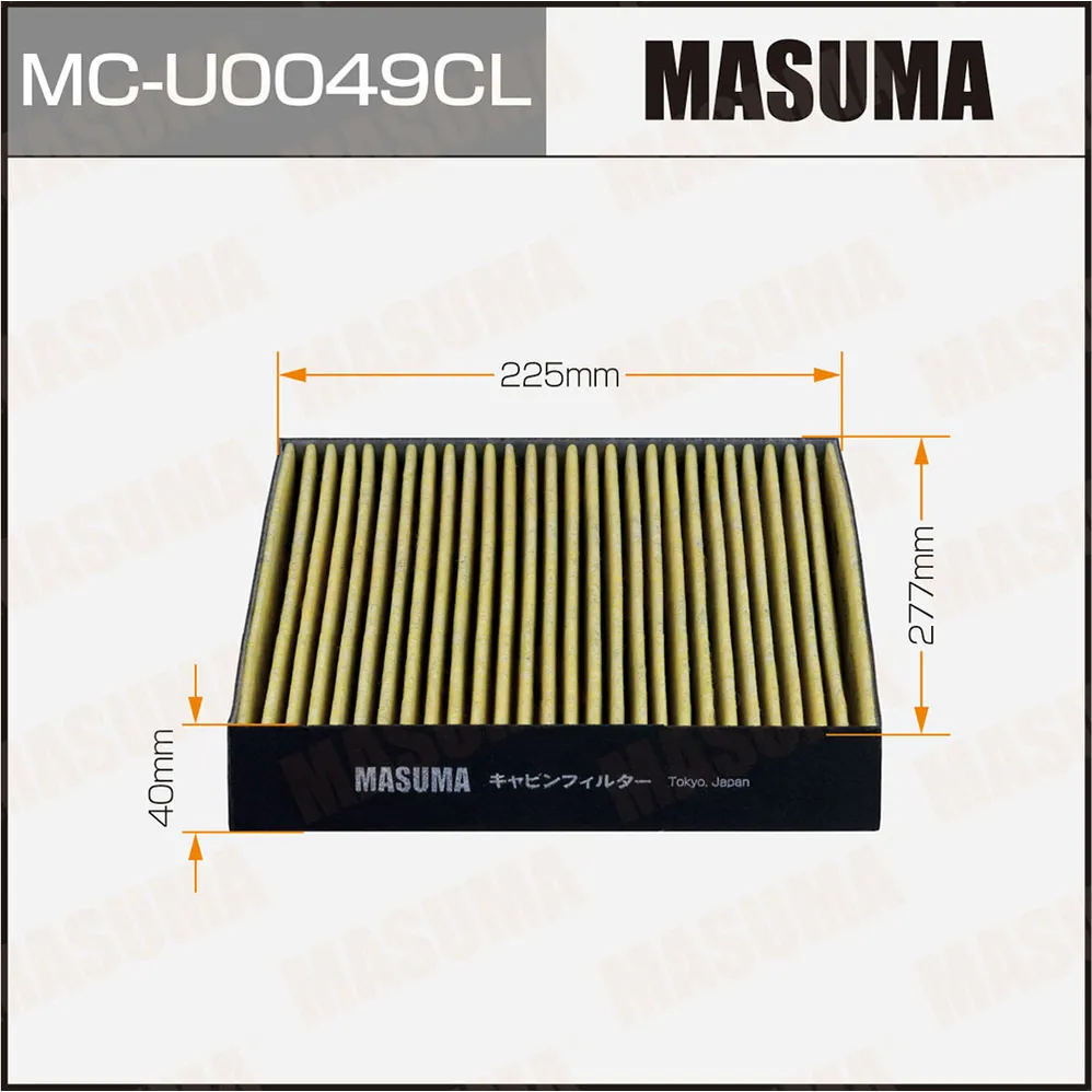 Салонный фильтр угольный MASUMA MCU0049CL