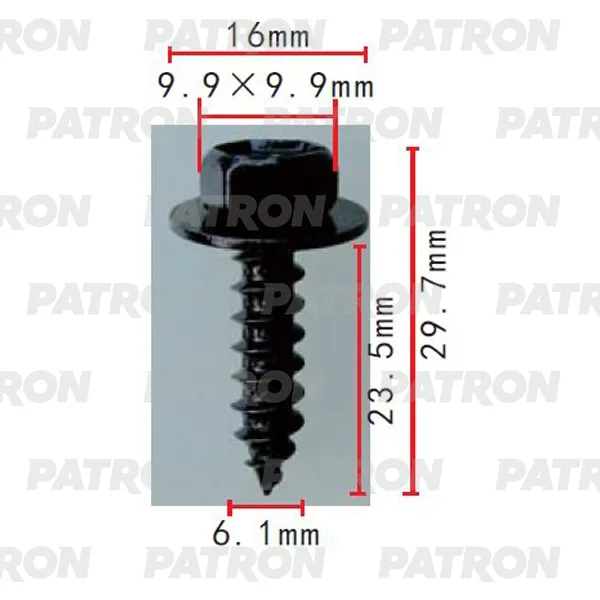 Саморез Mercedes Применяемость: Саморез 6.1x29.7 PATRON P37-2155