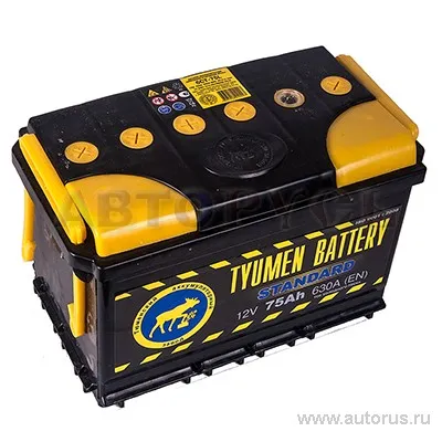 Аккумулятор TYUMEN BATTERY STANDARD 75 А/ч обратная R+ 306x175x190 EN630 А