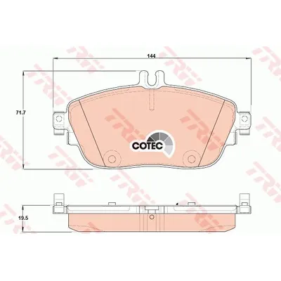Колодки передние MB A-Class III (W176)/GLA(X156)/B-Class II (W246) TRW GDB1932