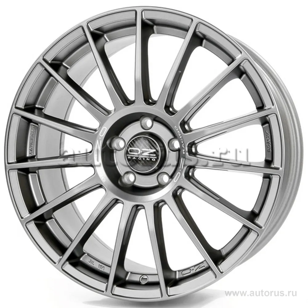 Диск литой R19 9.5J 5x112/75 ET30 OZ Superturismo LM Matt Graphite Silver Lettering W0185320146