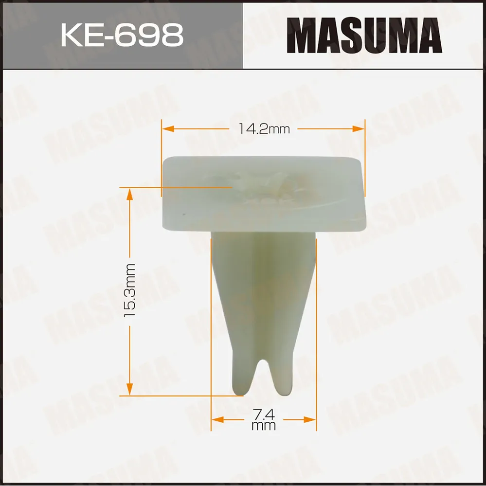 Клипса автомобильная уп.50 MASUMA KE-698