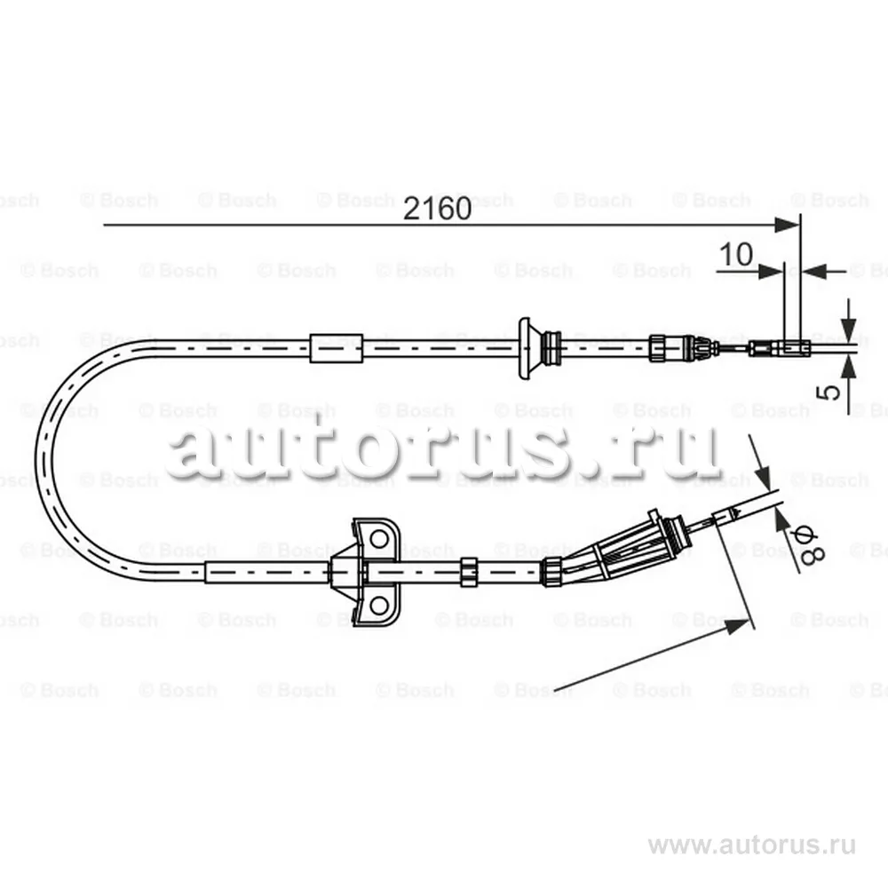 Трос ручного тормоза BOSCH 1987482284