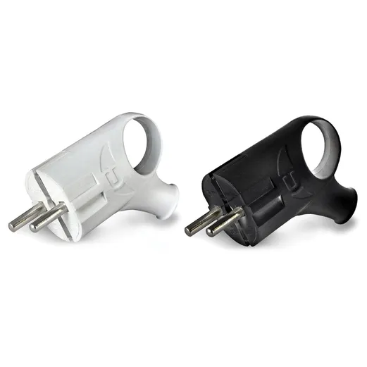 Вилка угловая с ушком с заземлением белая (16 А; 250 В ) UNIVERSAL MR UNIVERSAL 83307