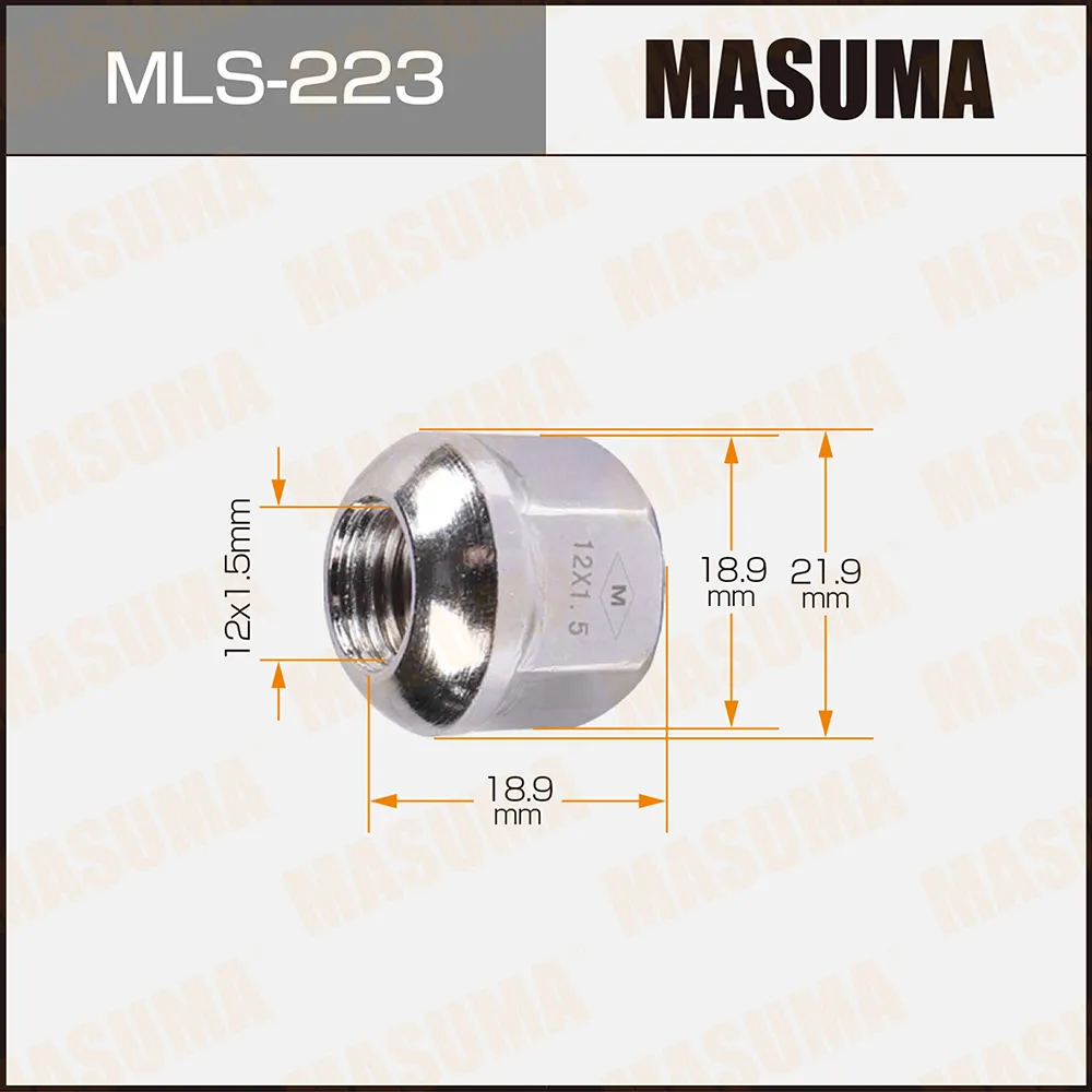 Гайка колесная 12х1.5 MASUMA MLS223