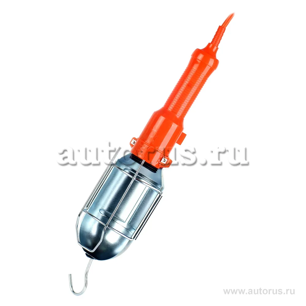 Лампа-переноска с металлической защитой лампы цоколь E27 60Вт кабель 4 м 220В Camelion W-001