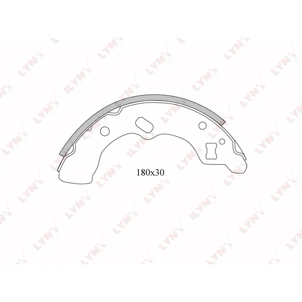 Колодки тормозные барабанные LYNXauto BS5102