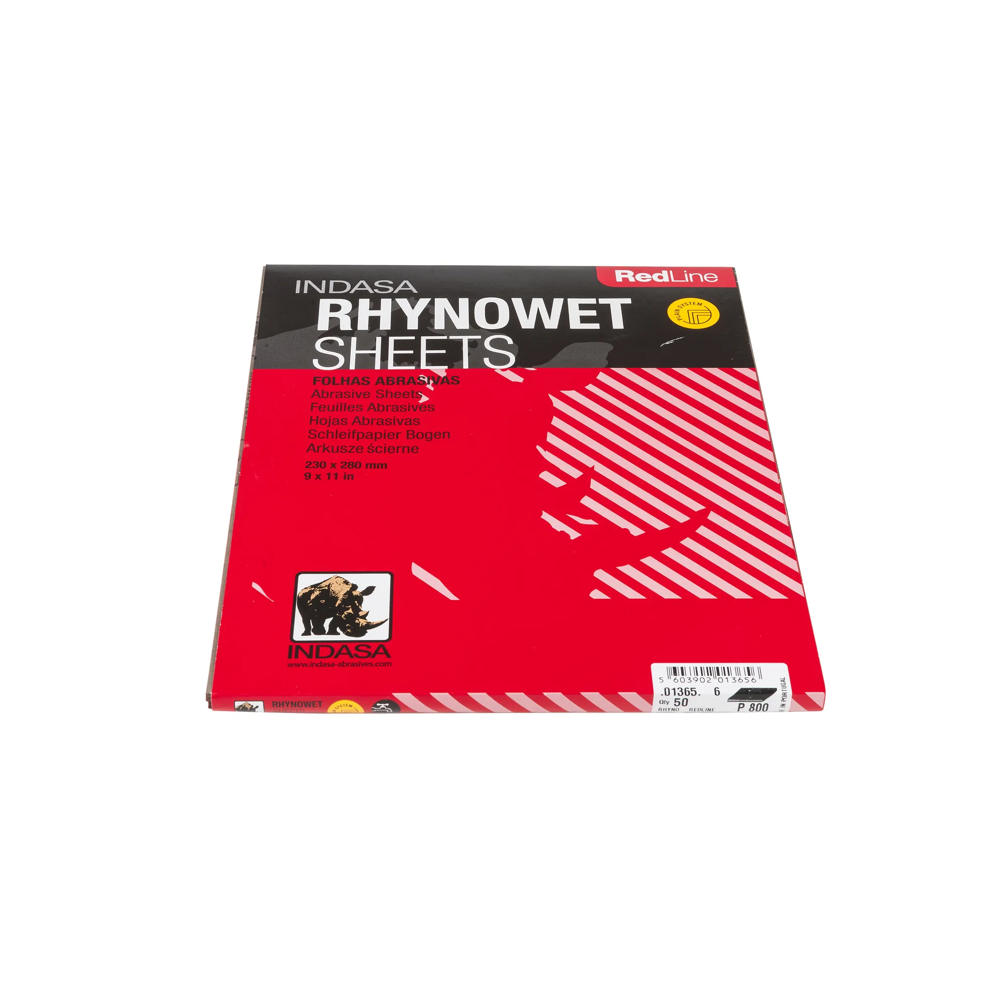Лист (по мокрому) RHYNOWET 230 мм x280 мм Р800 Indasa 01365