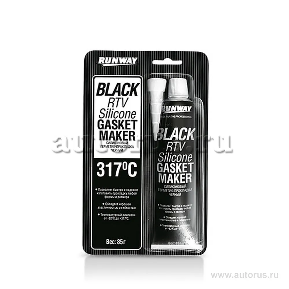 Силиконовый герметик-прокладка черный 85г RUNWAY RW8501 RUNWAY RW8501