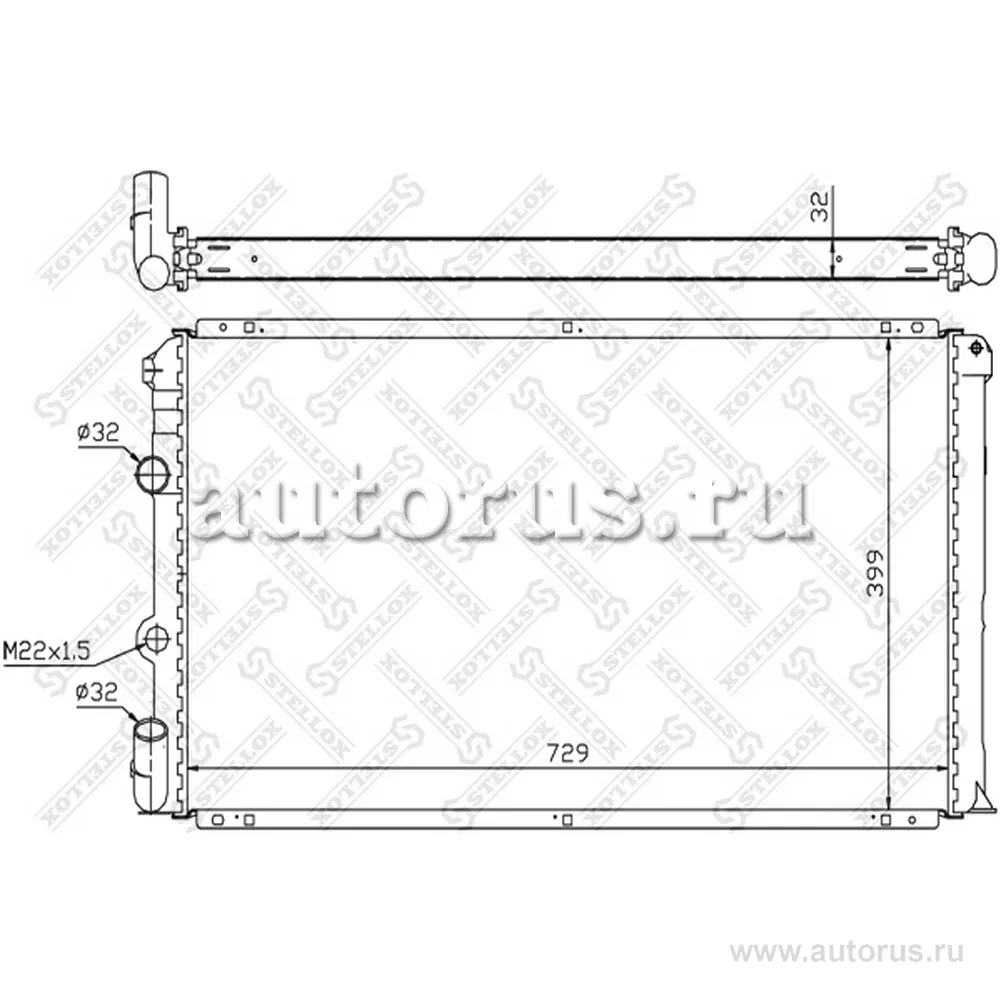 Радиатор системы охлаждения с АС Opel STELLOX 1026208_SX