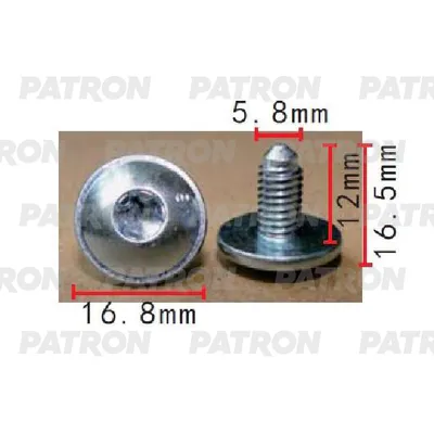 Винт металлический Audi,Seat,Skoda,Volkswagen применяемость: саморез PATRON P371531