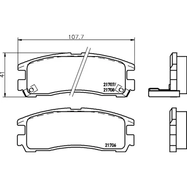 Колодки тормозные дисковые, задние, INFINITI, MERCEDES-BENZ Q30, QX30 NP3013 NISSHINBO NP3013