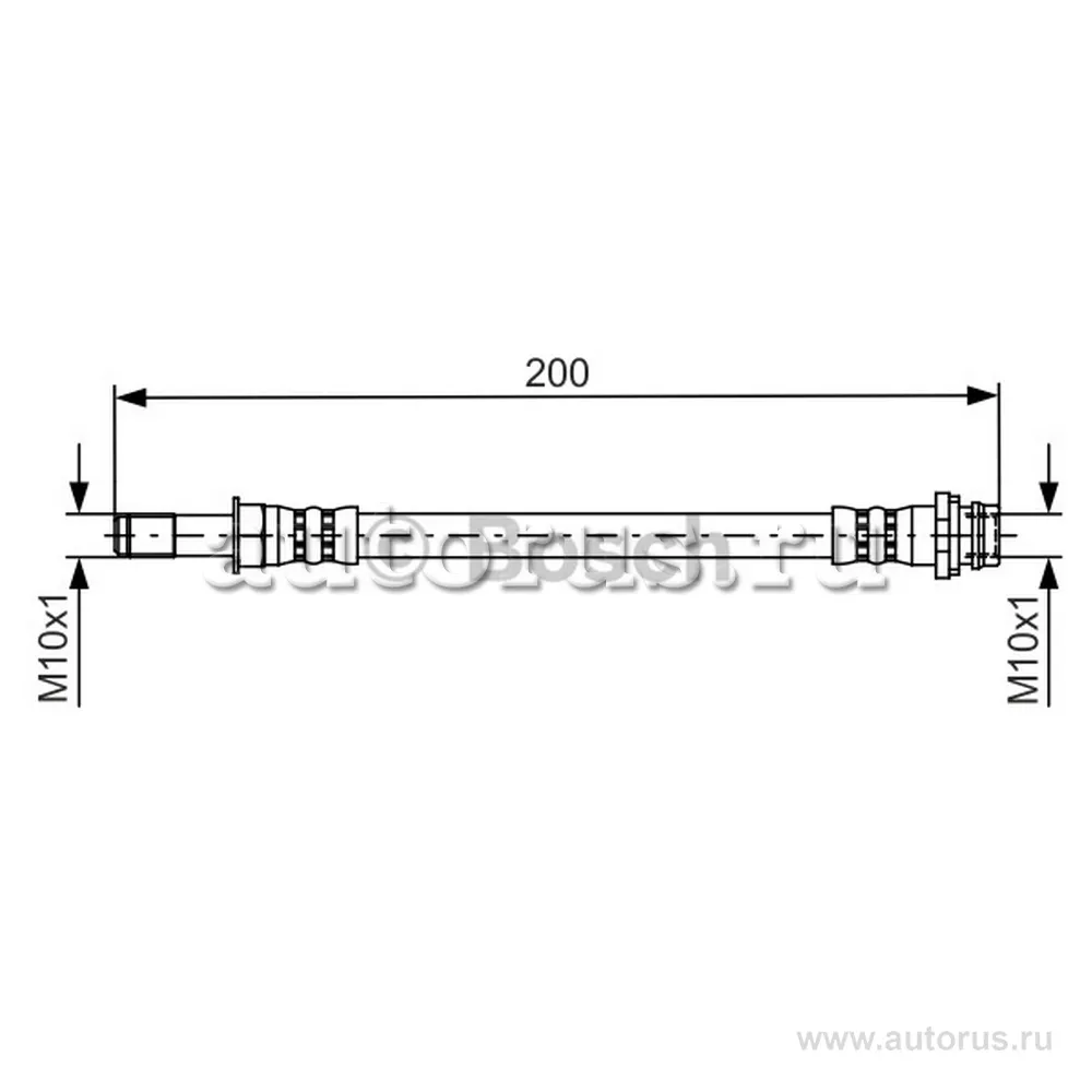 Шланг тормозной FORD GALAXYMONDEOS-MAX 06- 200 мм. задний лев.прав.