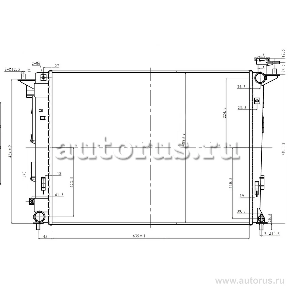 Радиатор охл. для а/м Kia Sportage III/Hyundai iX35 (10-) 2.0i/2.4i МT (Словакия) LUZAR LRc 08S5