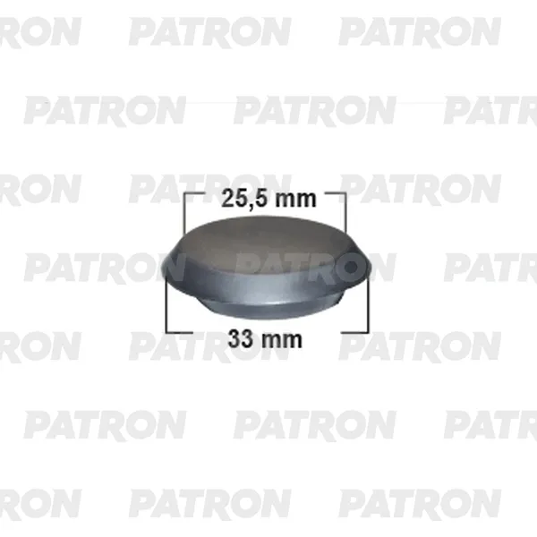 Заглушка пластиковая универсальная диаметр 33 x 25,5 PATRON P37-2824T