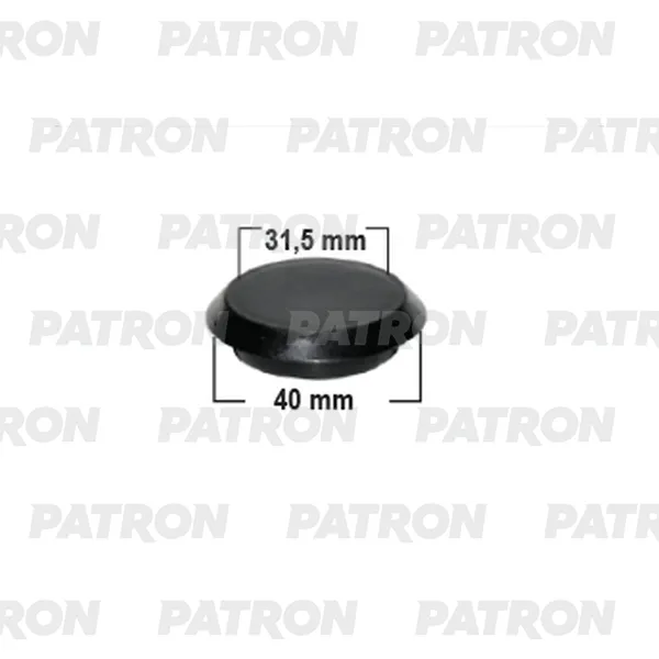 Заглушка пластиковая универсальная диаметр 40 x 31,5 PATRON P37-2825T