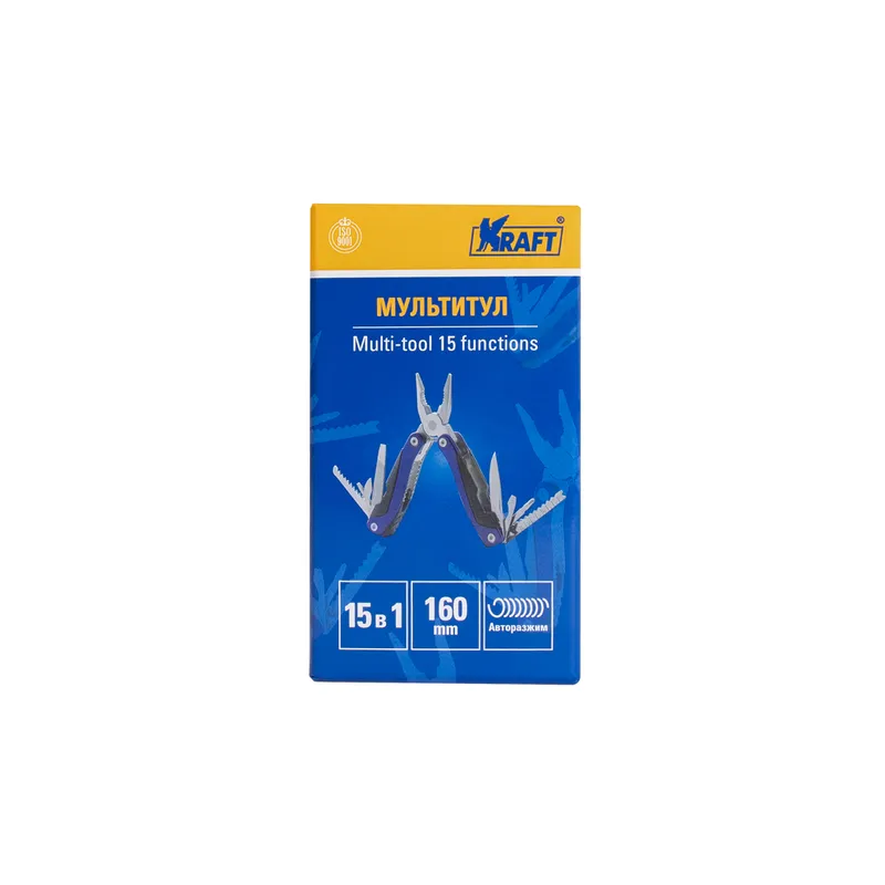 Мультитул (15 функций) 160 мм (подарочная упаковка) KRAFT KT705203