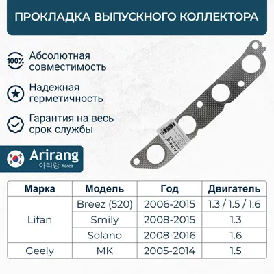 Прокладка выпускного коллектора ARIRANG ARG18-1534