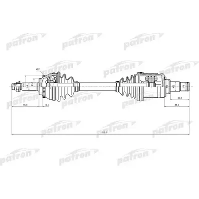 Полуось лев Toyota Avensis T25 2.0 D-4D (85 kW) 03> PATRON PDS9107