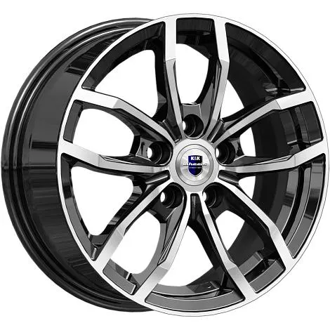 Диск литой R15 6.5J 5x112/57.1 ET43 КИК Фрост Алмаз черный 80350