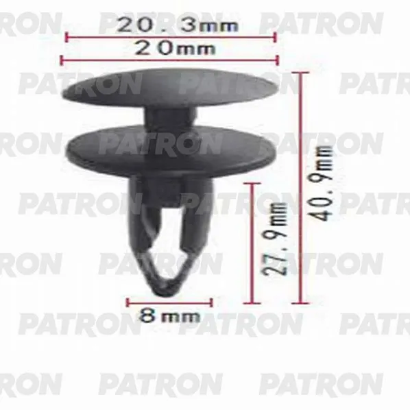 Клипса пластмассовая (комплект 10шт) GM применяемость: бампер PATRON P37-0787S