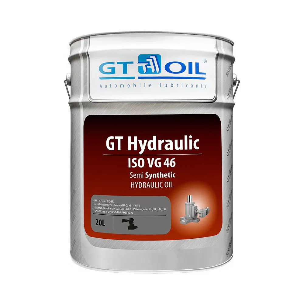 Масло гидравлическое GT OIL GT HYDRAULIC ISO VG 46 полусинтетическое 20 л 8809059407134