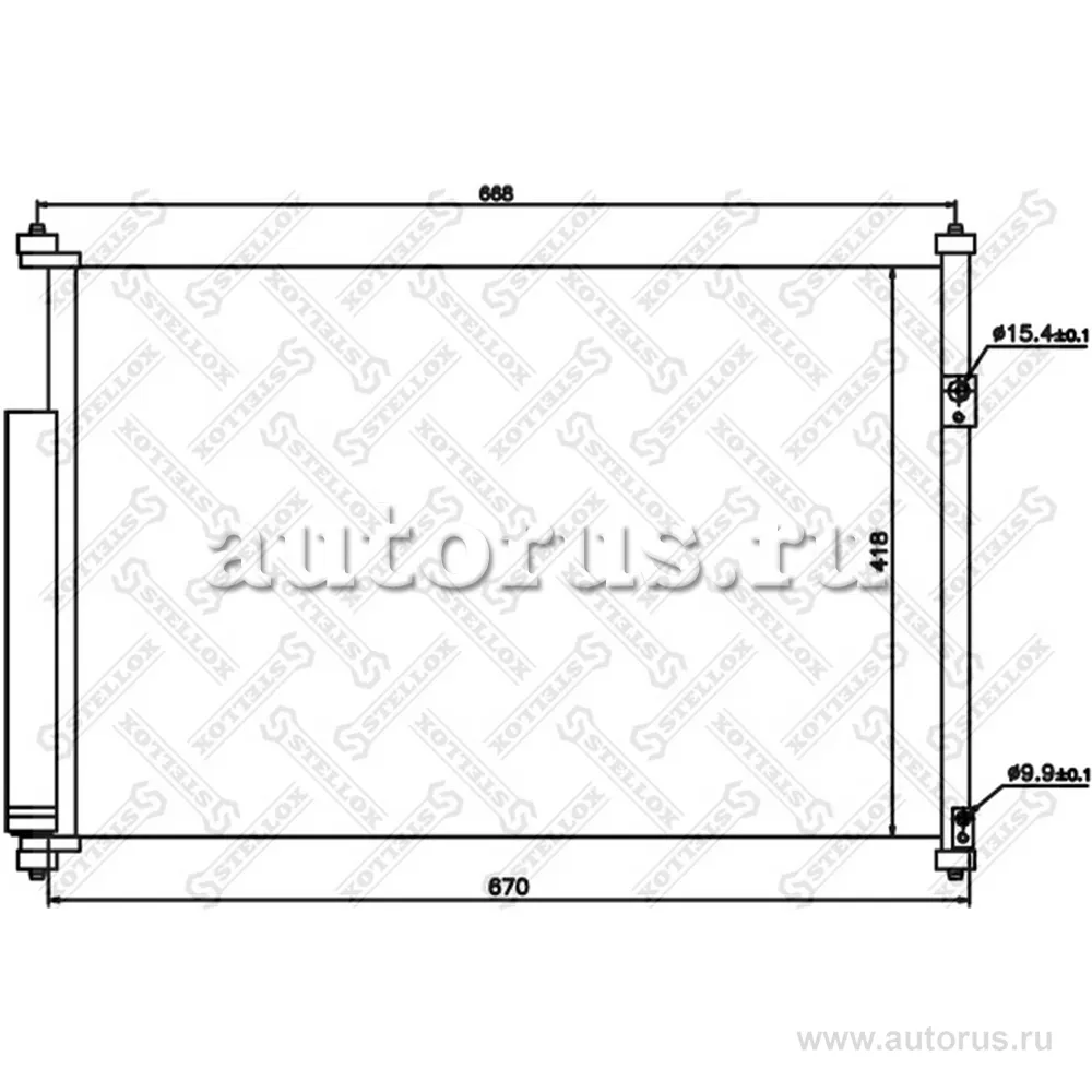 Радиатор конд. Suzuki Grand Vitara 1.6/2.0/1. STELLOX 10-45176-SX