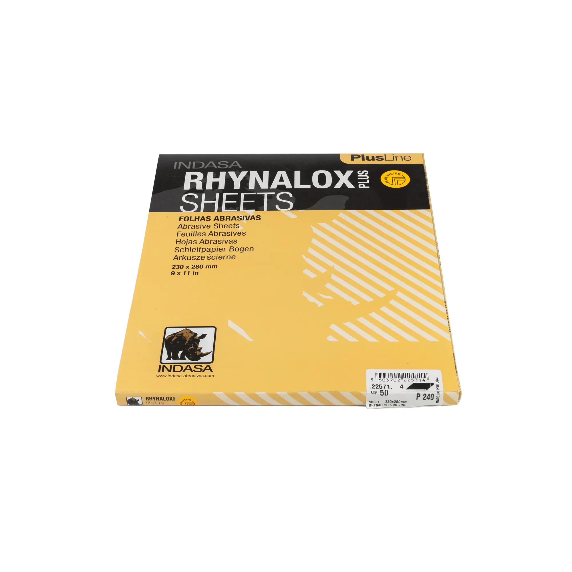 Лист RHYNALOxPLUS 230 мм x280 мм Р240 Indasa 22571