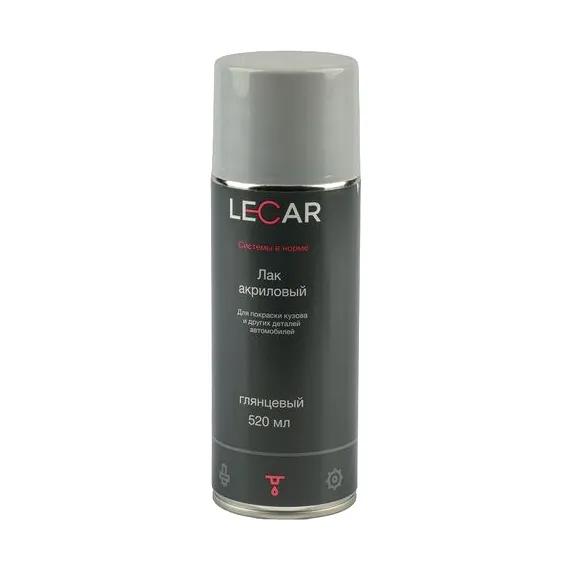 Лак акриловый глянцевый, 520 мл. (аэрозоль) LECAR LECAR000012611