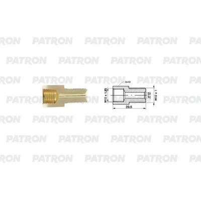 Переходник Переходник редукционный M10X1,25-M10X1,0, L=29,5MM PATRON PHL5600137
