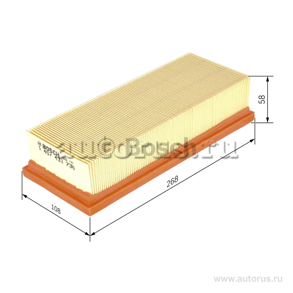 Фильтр воздушный! Rover 200/400/800 1.4-2.0 89> BOSCH 1457433736