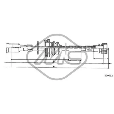 Трос спидометра ASCONA C 1,3 MM.??880 Metalcaucho 82432