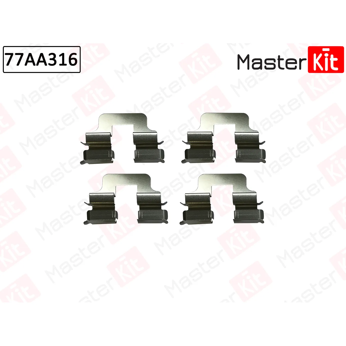 Комплект установочный тормозных колодок Volvo S80 II (124) 2006 - MASTERKIT 77AA316