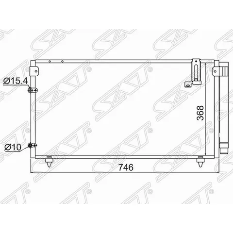 Радиатор кондиционера TOYOTA IPSUM 01- AVENSIS VERSO 01-09 SAT ST-TYP2-394-0